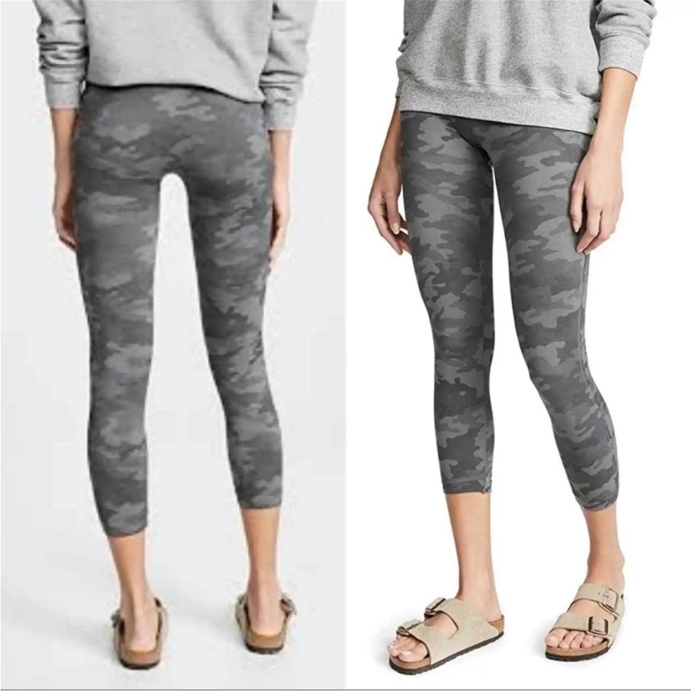 XL Spanx Seamless cropped camo legging grey/blue